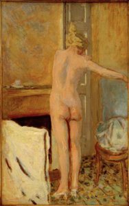 Desnudo de pie visto de espaldas